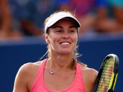 Hingis, en un partido de dobles del US Open.