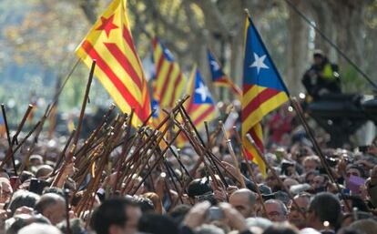 Manifestación a favor de la independencia.