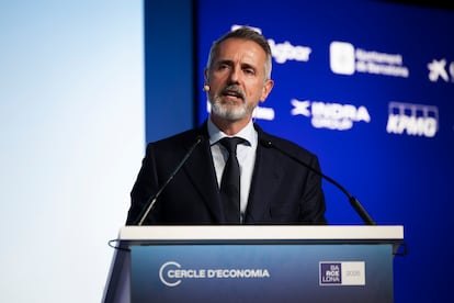 El presidente de Telefónica, Marc Murtra, este lunes en las jornadas del Cercle d'Economia.