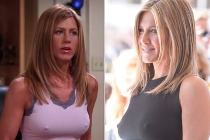 Jennifer Aniston es la reina de mostrar pezones tanto en la ficción como en la vida real.