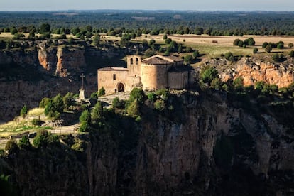 Ermita de San Frutos, en las hoces del Duratón, cerca de Sepúlveda (Segovia).