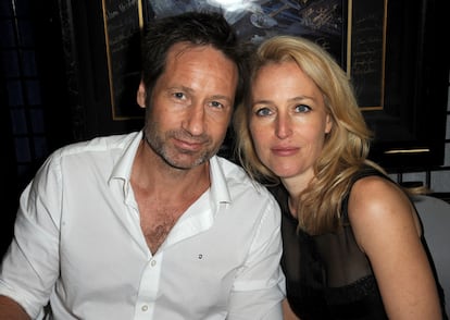 David Duchovny y Gillian Anderson en 2013.