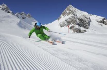 Descenso en la estación de St. Anton