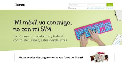 Página web .Tuenti con la nueva facilidad de descarga de fotos.