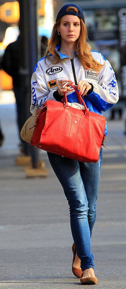 Lana Del Rey out and about in NYC with a cigarette in hand