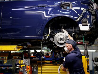 Imagen de la fábrica de Ford en Almussafes (Valencia), este miércoles.