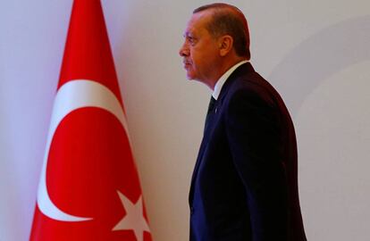 Erdogan, fundador del AKP y presidente turco, este martes en Estambul. 