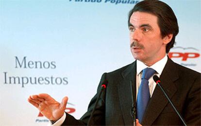 Aznar, durante su intervención en la Junta Directiva Nacional del partido.
