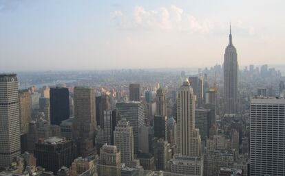 Panorámica de Manhattan con el Empire State al fondo.