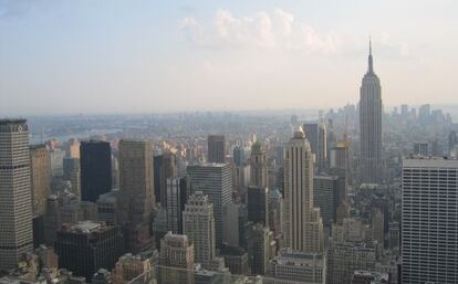 Panor&aacute;mica de Manhattan con el Empire State al fondo.