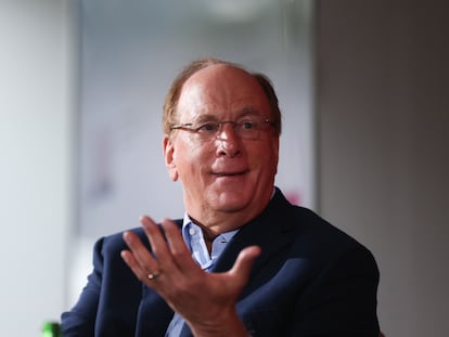 Larry Fink, presidente y consejero delegado de BlackRock, el 16 de enero en Davos (Suiza).