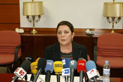 La secretaria generla de Instituciones Penitenciarias, Mercedes Gallizo, en conferencia de prensa en Madrid.