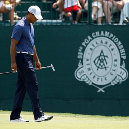 Woods durante la segunda ronda del PGA.