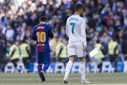 Messi y Ronaldo, en el clásico del pasado diciembre en el Bernabéu.
