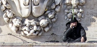 Marcello di Finizio, en la bas&iacute;lica de San Pedro.