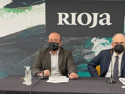 Fernando Ezquerro, presidente de la DO Calificada Rioja, y su director general, José Luis Lapuente.