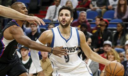 Ricky Rubio y Chris Paul.