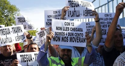 Trabajadores protestan por el despido de sus compañeros