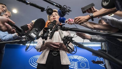 Ursula von der Leyen, el pasado 3 de julio al Parlamento  de Estrasburgo.