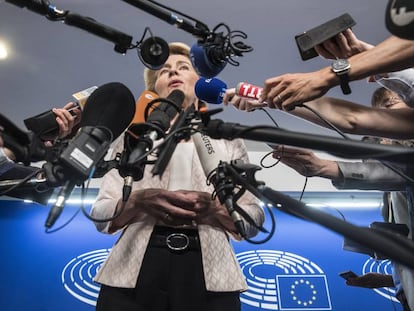 Ursula von der Leyen, el pasado 3 de julio al Parlamento  de Estrasburgo.