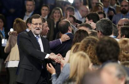 Prime Minister Mariano Rajoy on the last day of the PP national convention.