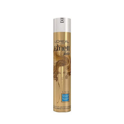 La clásica laca Elnett, de L’Oréal Paris, es un básico para controlar el cabello.