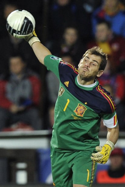 Iker, en el partido contra la República Checa de este año.