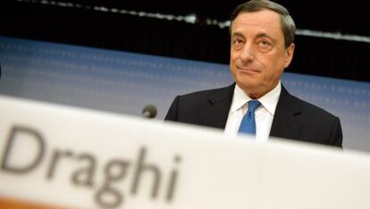 El presidente del BCE, Mario Draghi, en rueda de prensa en noviembre.