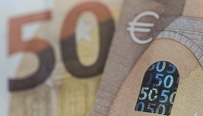 Detalle del nuevo billete de 50 euros.