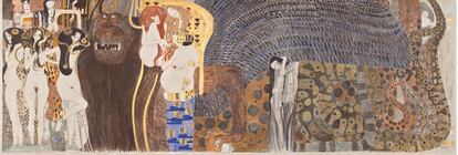 La obra 'Friso de Beethoven' (1902), de Gustav Klimt.