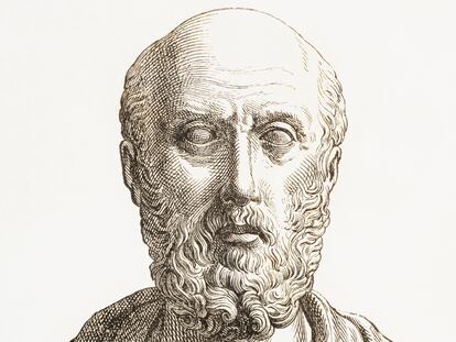 Hippòcrates de Cos  460 a.C - 370 d. C., a 'El Mundo Ilustrado'.