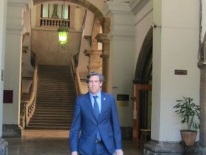 El alcalde de Paterna, Lorenzo Agust&iacute;, sale de declarar en el Tribunal Superior valenciano.