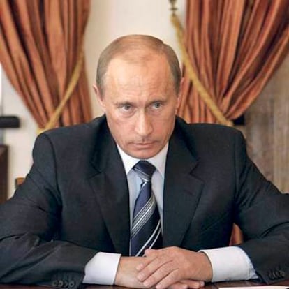 El presidente ruso, Vladímir Putin, ayer en una residencia oficial de las afueras de Moscú.