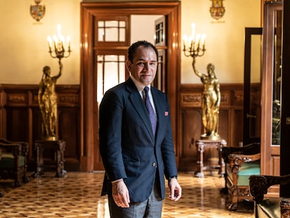 Arturo Herrera después de una entrevista en Palacio Nacional, el 1 de julio.