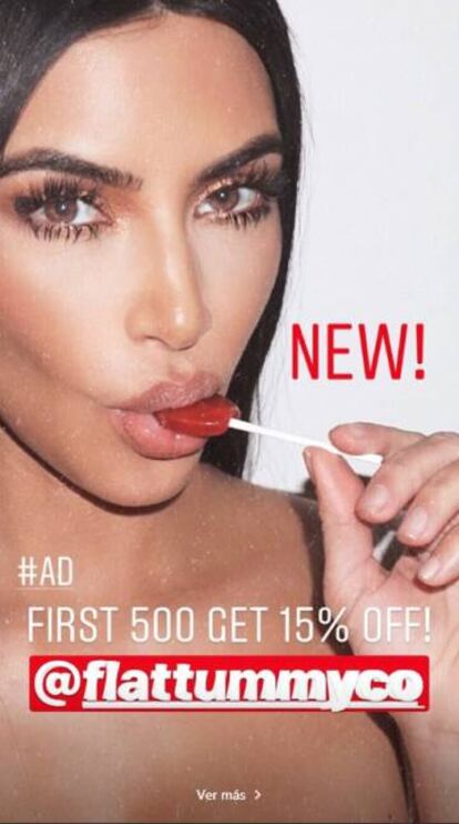El anuncio que Kim Kardashian ha hecho de las piruletas supresoras del apetito.