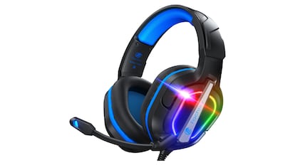 Auriculares gaming con luz.