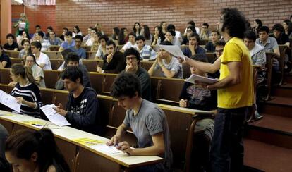 Pruebas de selectividad en la Universidad de Barcelona este curso.