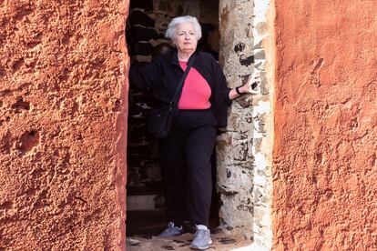 U.S. Treasury Secretary Janet Yellen stands in the "Door Of No Return" on Goree Island, Senegal, Saturday Jan. 21, 2023.