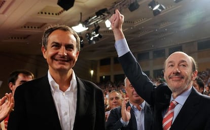 Zapatero y Rubalcaba.