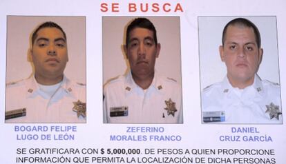 Fotos oficiales de los supuestos polic&iacute;as asesinos.
