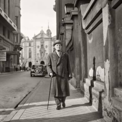 Azorín en Madrid, en 1950.
