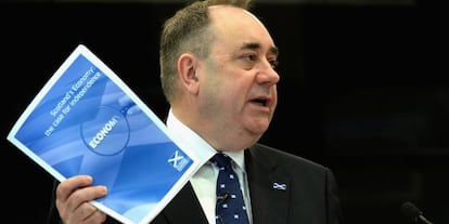 El primer ministro escocés, Alex Salmond, este martes en Escocia.