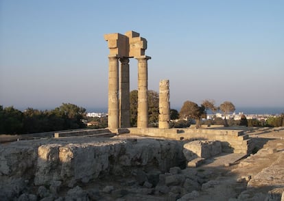 Acrópolis de Rodas, en Grecia.