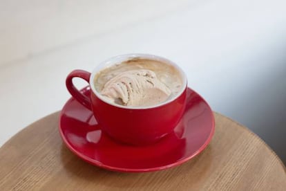 Y otro affogato, este de café con helado de avellana