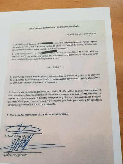 A copy of the deal signed between Vox and the PP.