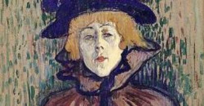 Jane Avril retratada por Toulouse-Lautrec