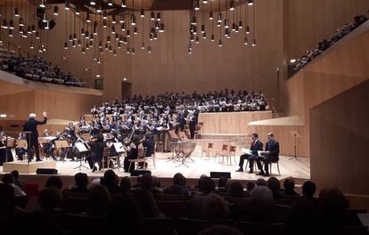 Uno de los momentos del concierto participativo de 'El Mesías' en Zaragoza, el pasado 15 de diciembre.