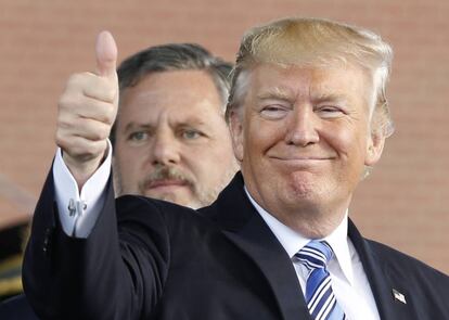 Trump,este sábado en Lynchburg, Virginia.