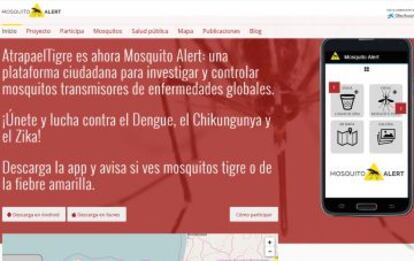 Imagen de la web Mosquito Alert.