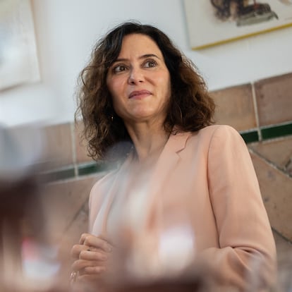 La presidenta de la Comunidad de Madrid, Isabel Díaz Ayuso, este miércoles en Alcalá de Henares.
